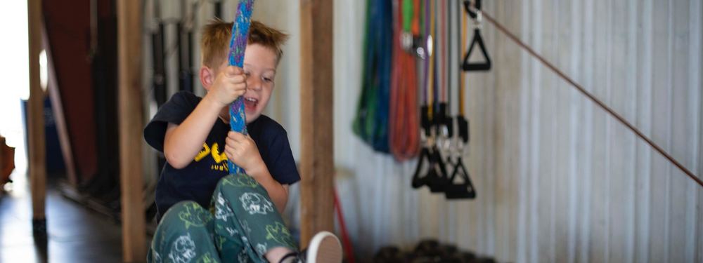 Kid climbing
